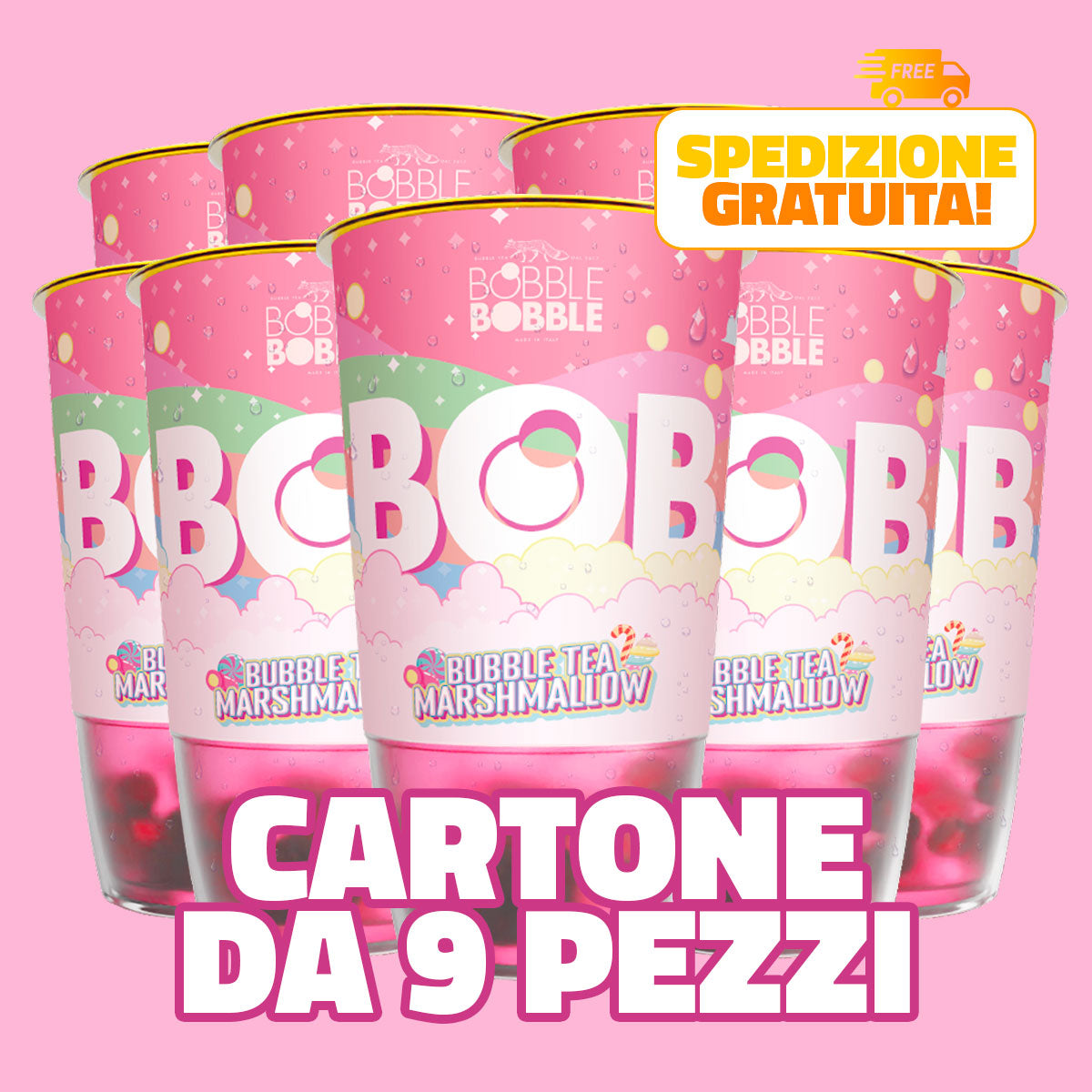BOB: BUBBLE TEA GUSTO MARSHMALLOW (9 PEZZI)