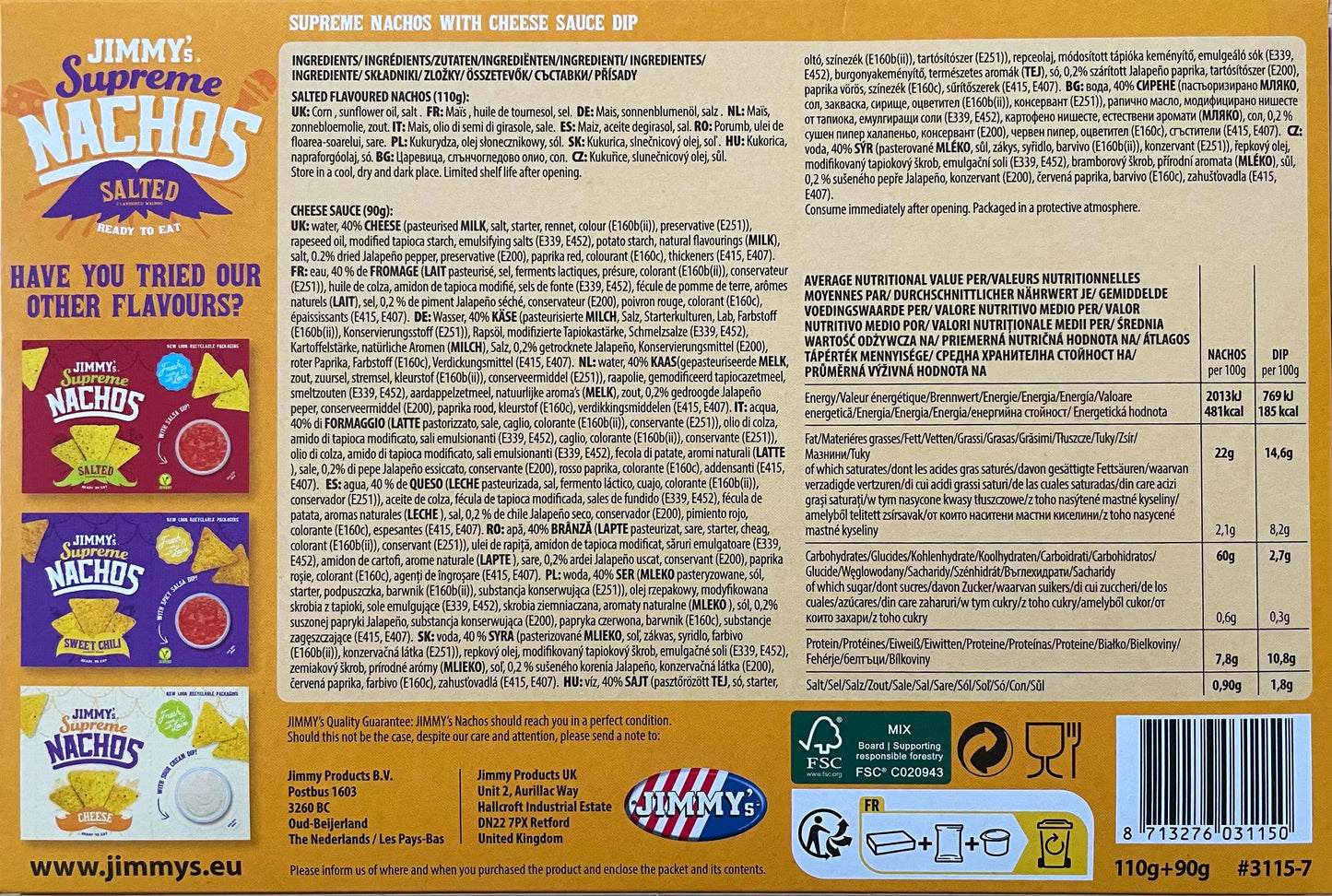 VASCHETTA "NACHOS TO GO" SALATI + SALSA CHEESE