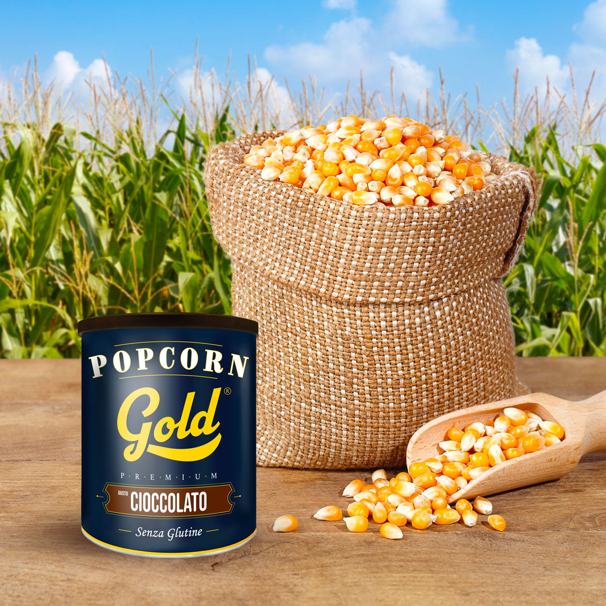 POPCORN GOLD CIOCCOLATO - 2 BARATTOLI