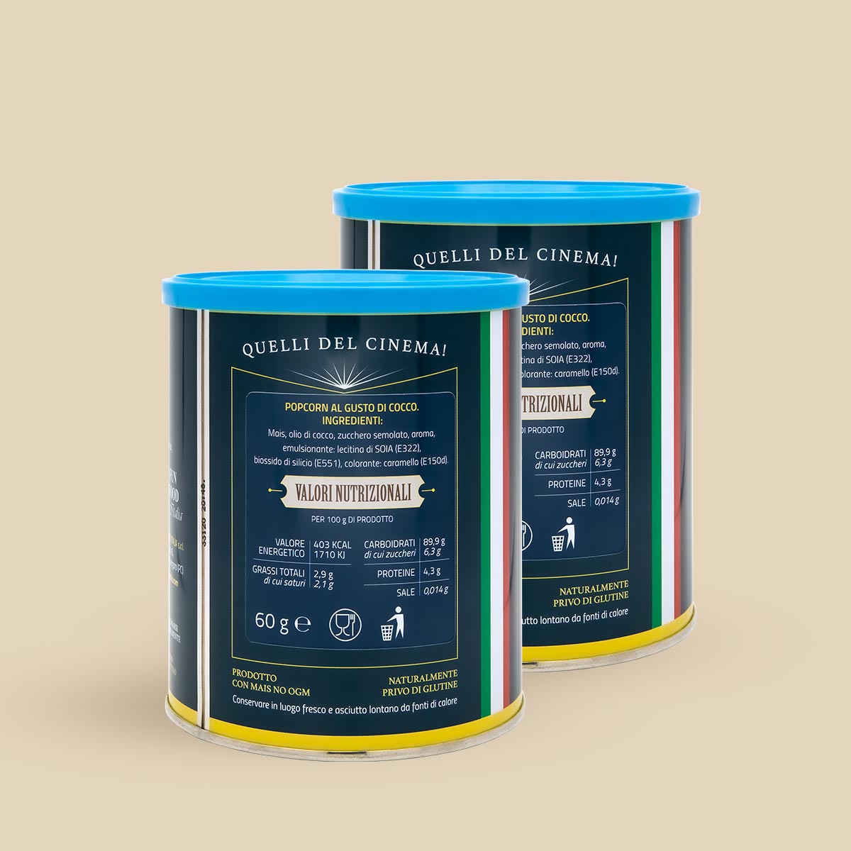 POPCORN GOLD COCCO - 2 BARATTOLI