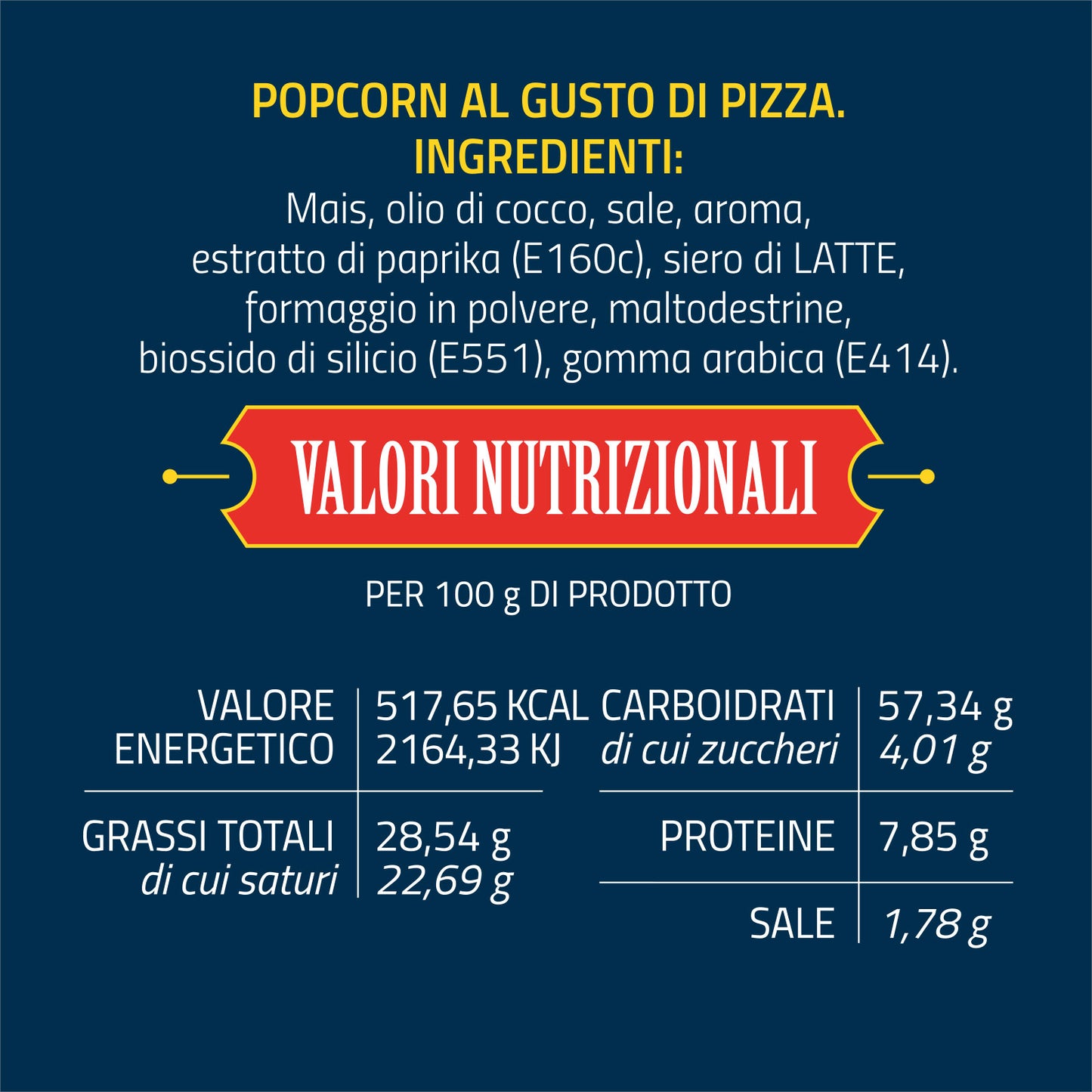 POPCORN GOLD PIZZA - 2 BARATTOLI