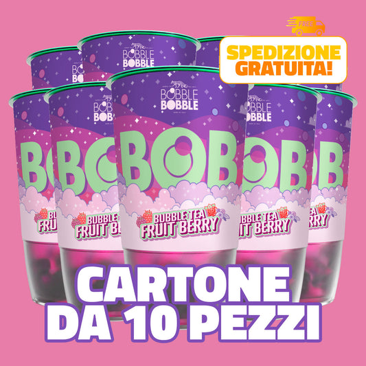 BOB: BUBBLE TEA GUSTO FRUIT BERRY (10 PEZZI)