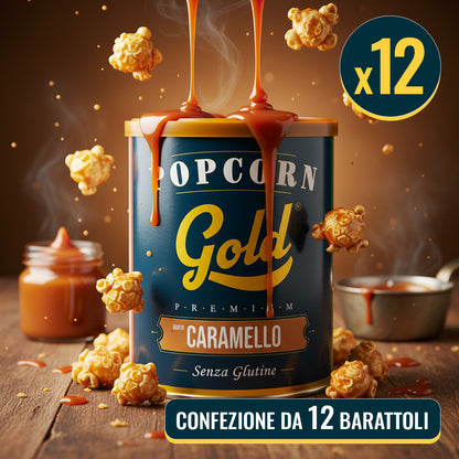 POPCORN GOLD CARAMELLO - 12 BARATTOLI