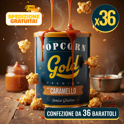 POPCORN GOLD CARAMELLO - 36 BARATTOLI