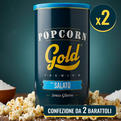 POPCORN GOLD SALATO - 2 BARATTOLI
