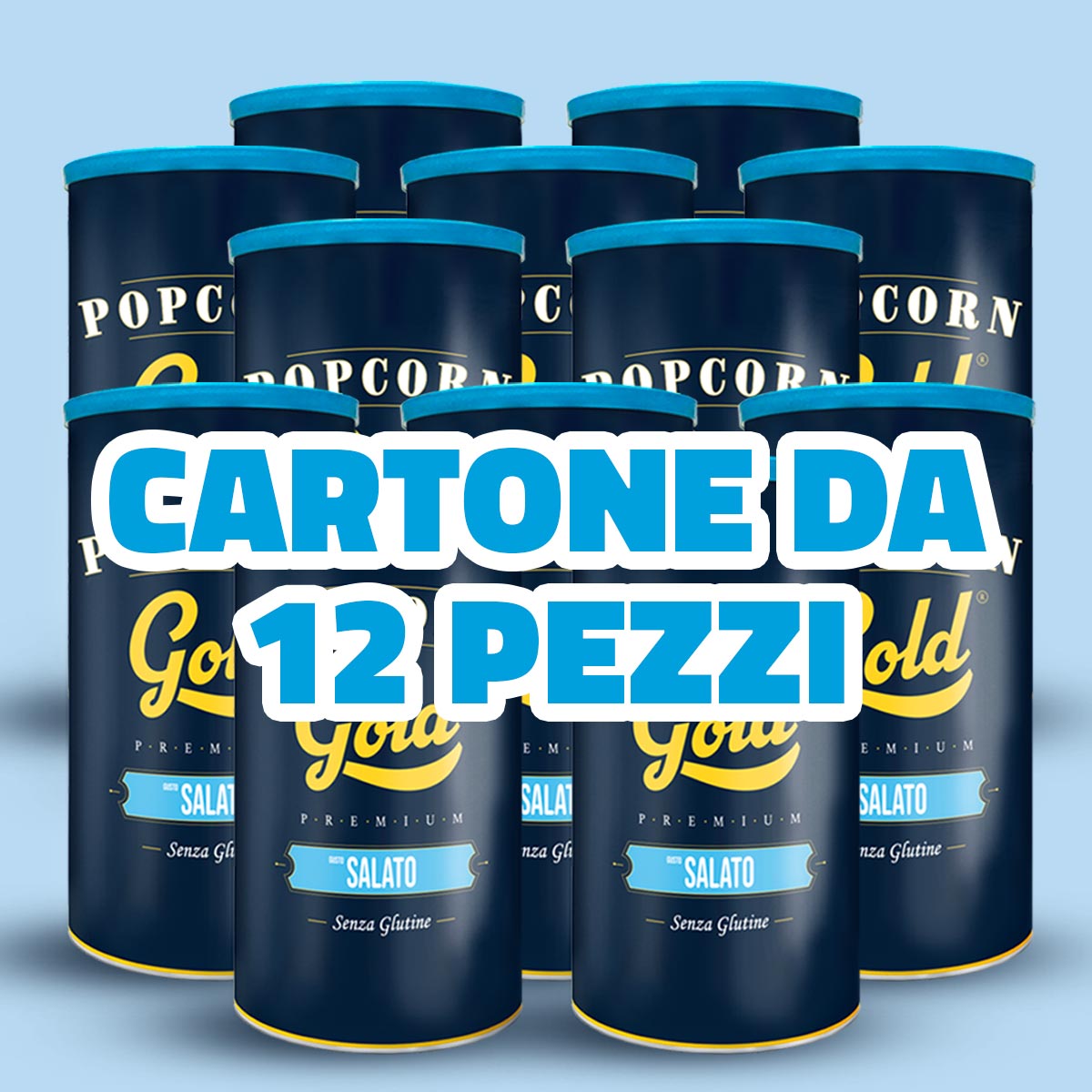 POPCORN GOLD SALATO - 12 BARATTOLI