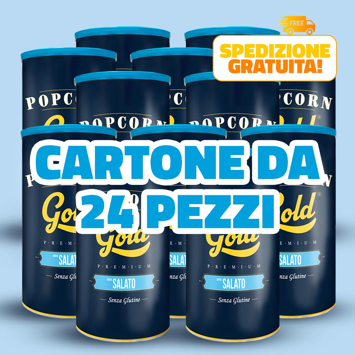 POPCORN GOLD SALATO - 24 BARATTOLI