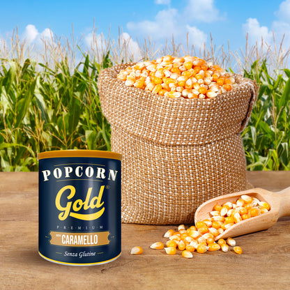POPCORN GOLD CARAMELLO - 12 BARATTOLI