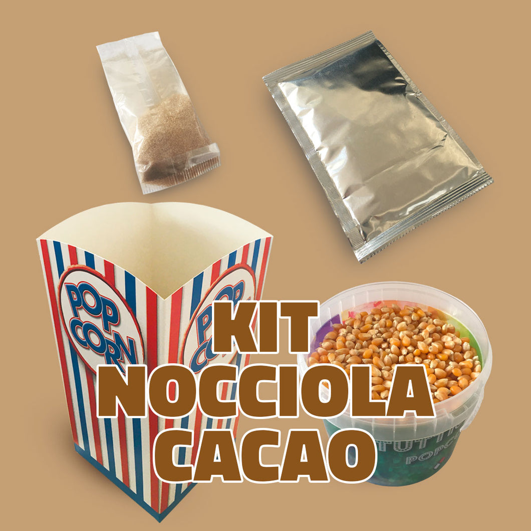 KIT INGREDIENTI PER POPCORN NOCCIOLA E CACAO