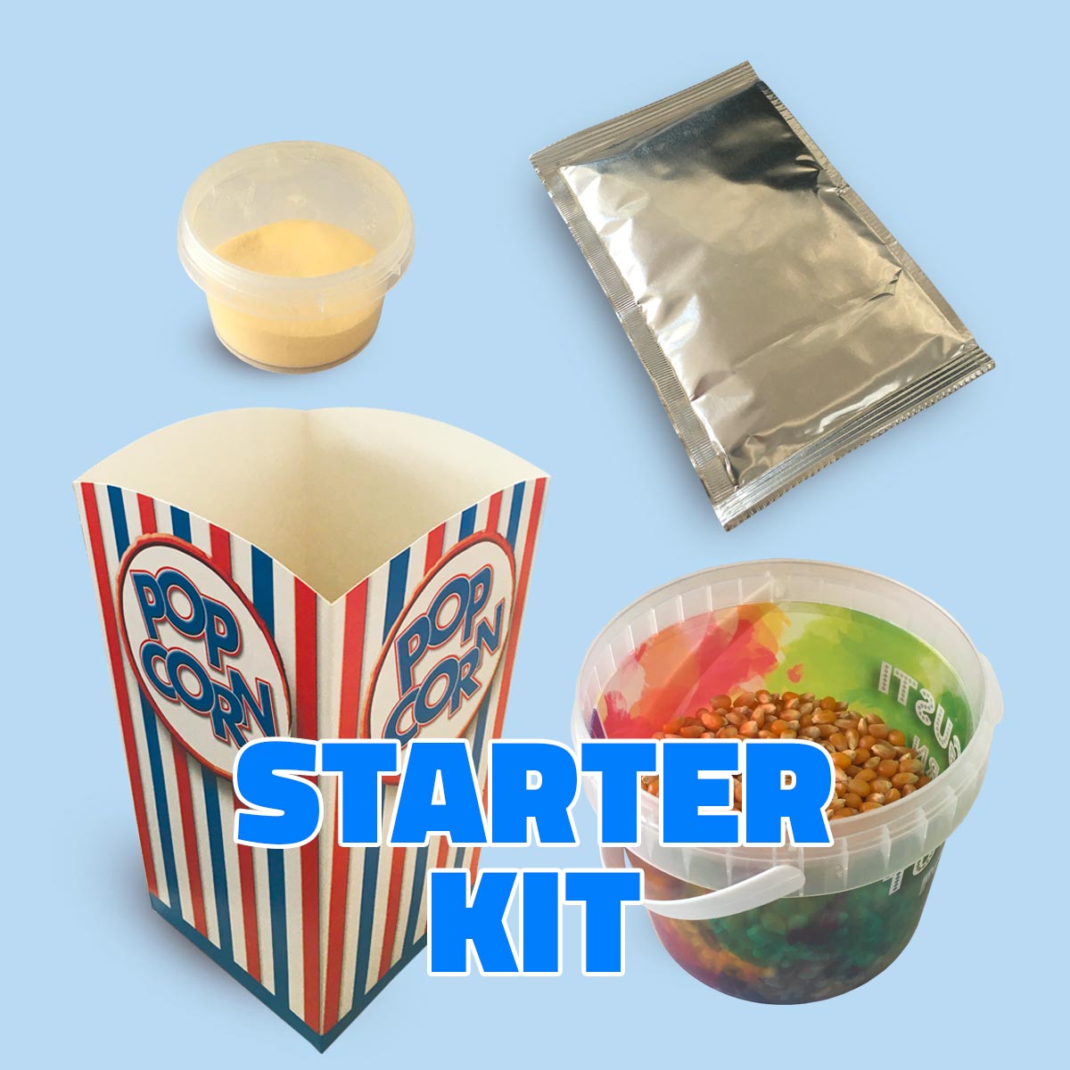 PADELLA POPCORN PER FORNELLO A GAS + STARTER KIT