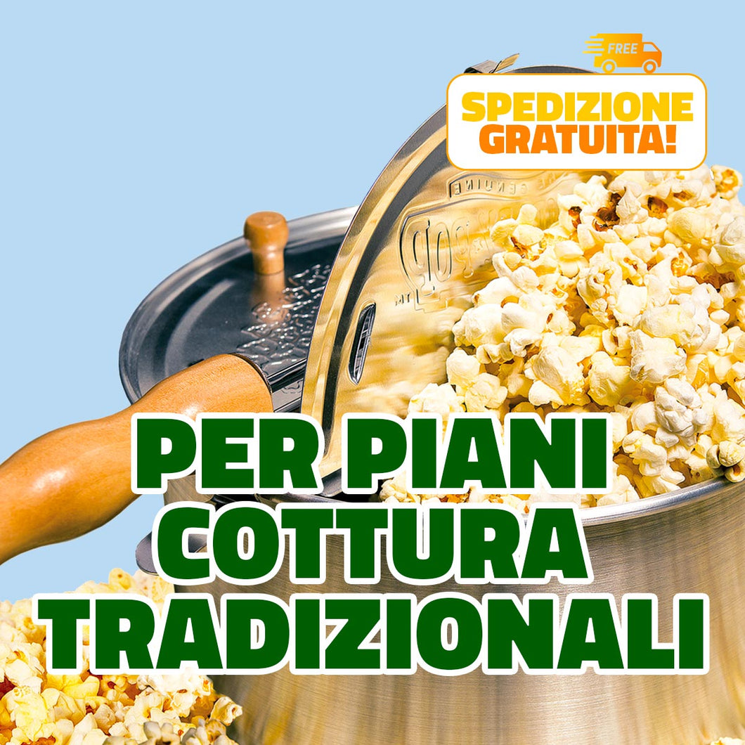 PADELLA POPCORN PER FORNELLO A GAS + STARTER KIT